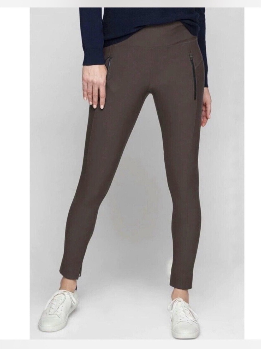 EUC Athleta Stellar High Rise Leggings—Espresso Brown—Sz Small